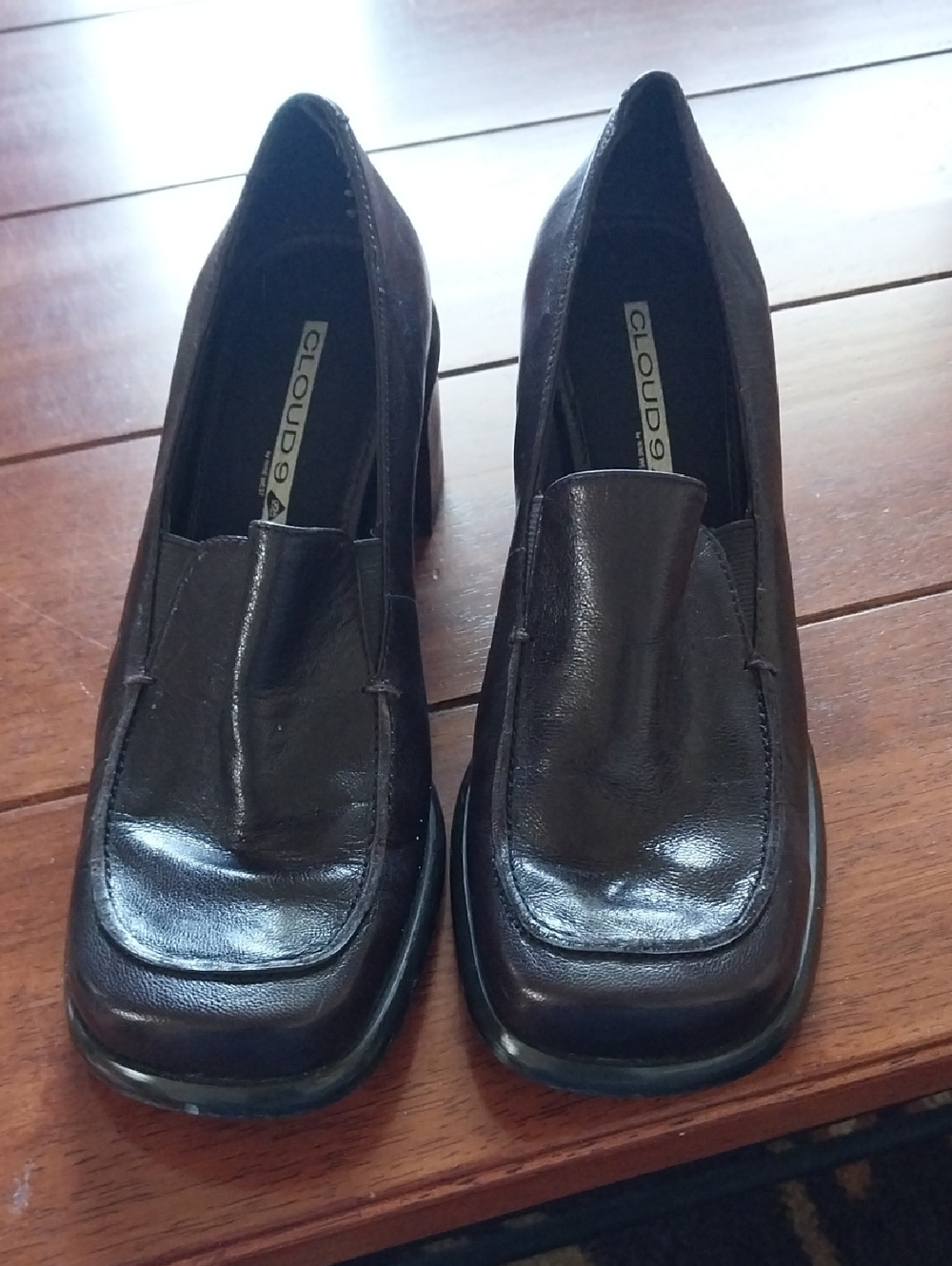 Cloud 9 Dark Brown Leather Slip-On Loafers